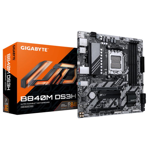 Gigabyte B840M DS3H DDR5 M.2 Type-C AM5 Soket Gaming Anakart
