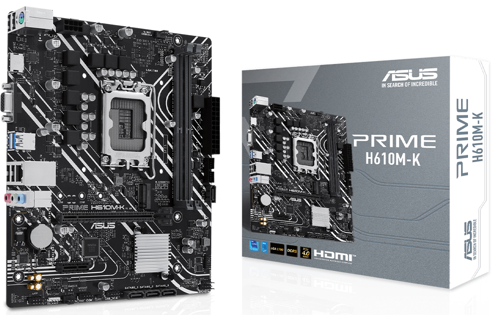 Asus Prime H610M-K Intel LGA1700p DDR5 5600Mhz Micro ATX Anakart