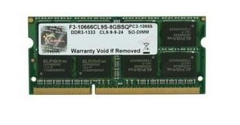 GSKILL Value DDR3-1333Mhz CL9 8GB SO-DIMM Notebook Ram