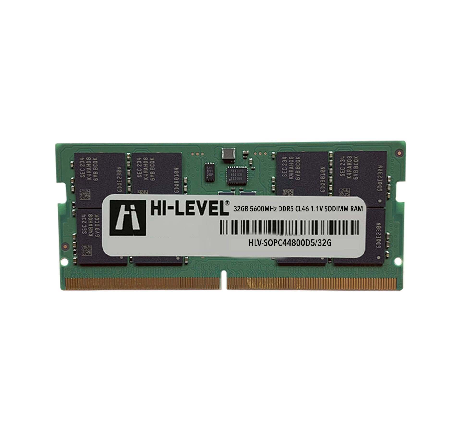 Hi-Level 32GB DDR5 5600Mhz SODIMM 1.1V HLV-SOPC44800D5/32G Notebook Ram