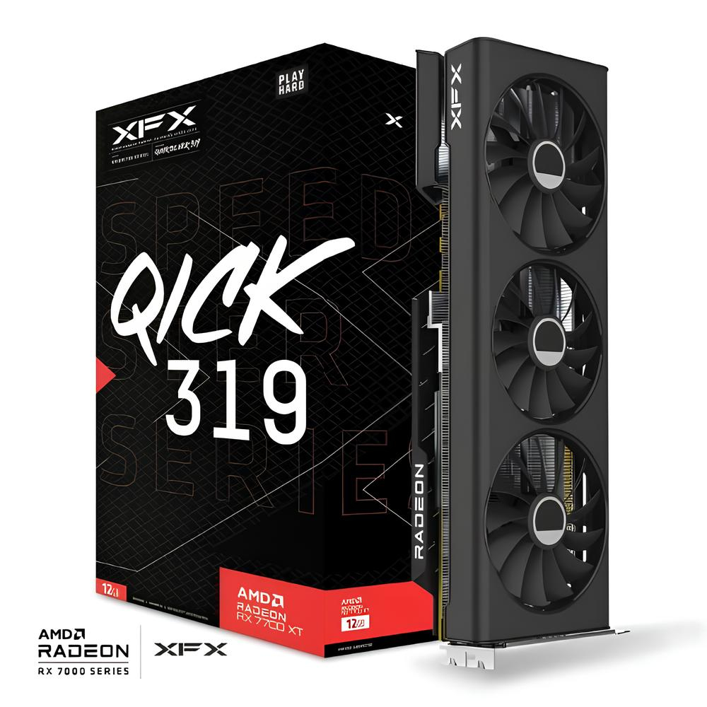 XFX QICK319 RX 7700XT 12GB RX-77TQICKB9 GDDR6 192Bit Ekran Kartı()