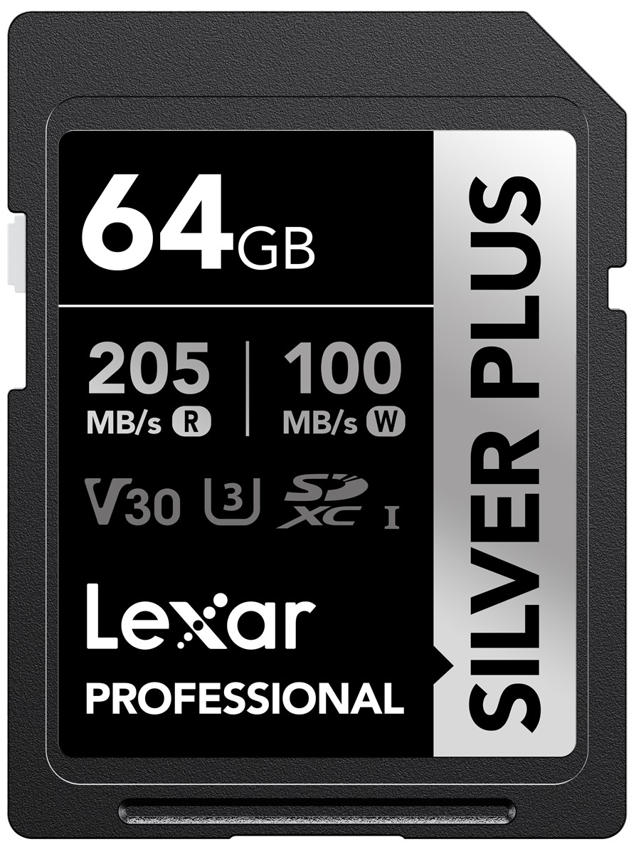 Lexar Professional Silver Plus LSDSIPL064G-BNNNG SDXC UHS-I CARDS  C10 V30 U3 SD Hafıza Kartı