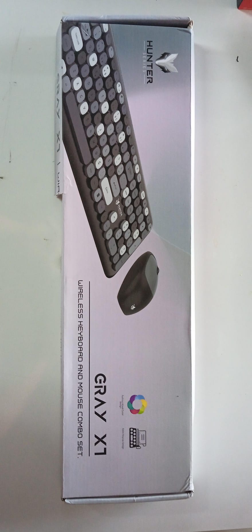 Hunter Series Gray Xt Retro Kablosuz Klavye ve Mouse Seti (OUTLET)