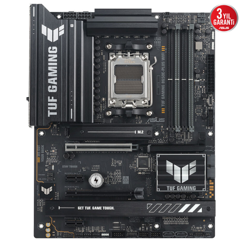 Asus TUF Gaming B650E-PLUS 4xDDR5 3xM.2 DP HDMI Type-C Wi-Fi 6E Bluetooth v5.3 AM5 Soket Gaming Anakart