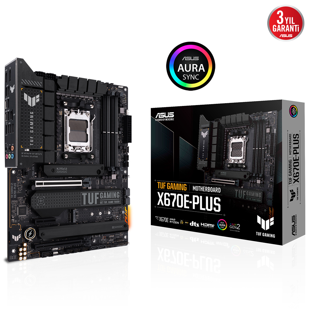 ASUS TUF GAMING X670E-PLUS 6400Mhz+(OC) DDR5 M.2 ATX AM5 ANAKART