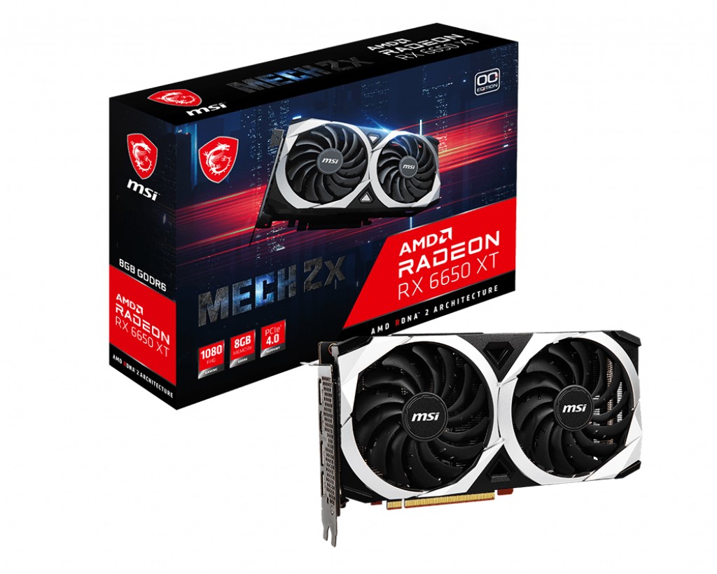 MSI RX 6650 XT Mech 2X 8G OC 128 Bit GDDR6 8 GB Ekran Kartı