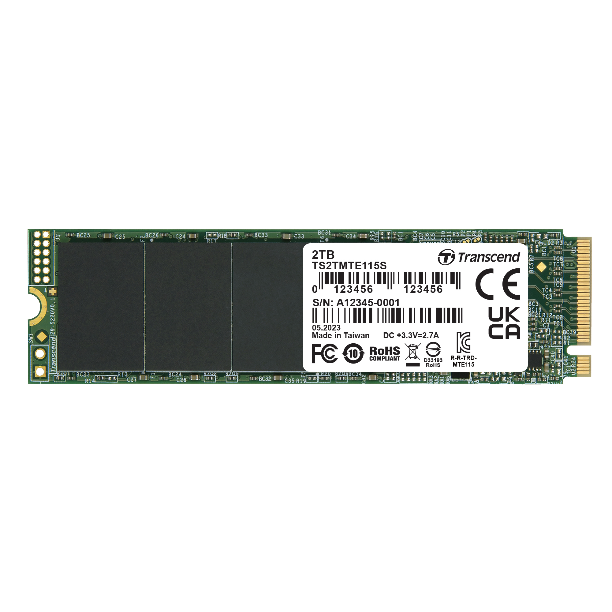 Transcend TS2TMTE115S PCI-Express 3.0 2 TB M.2 SSD