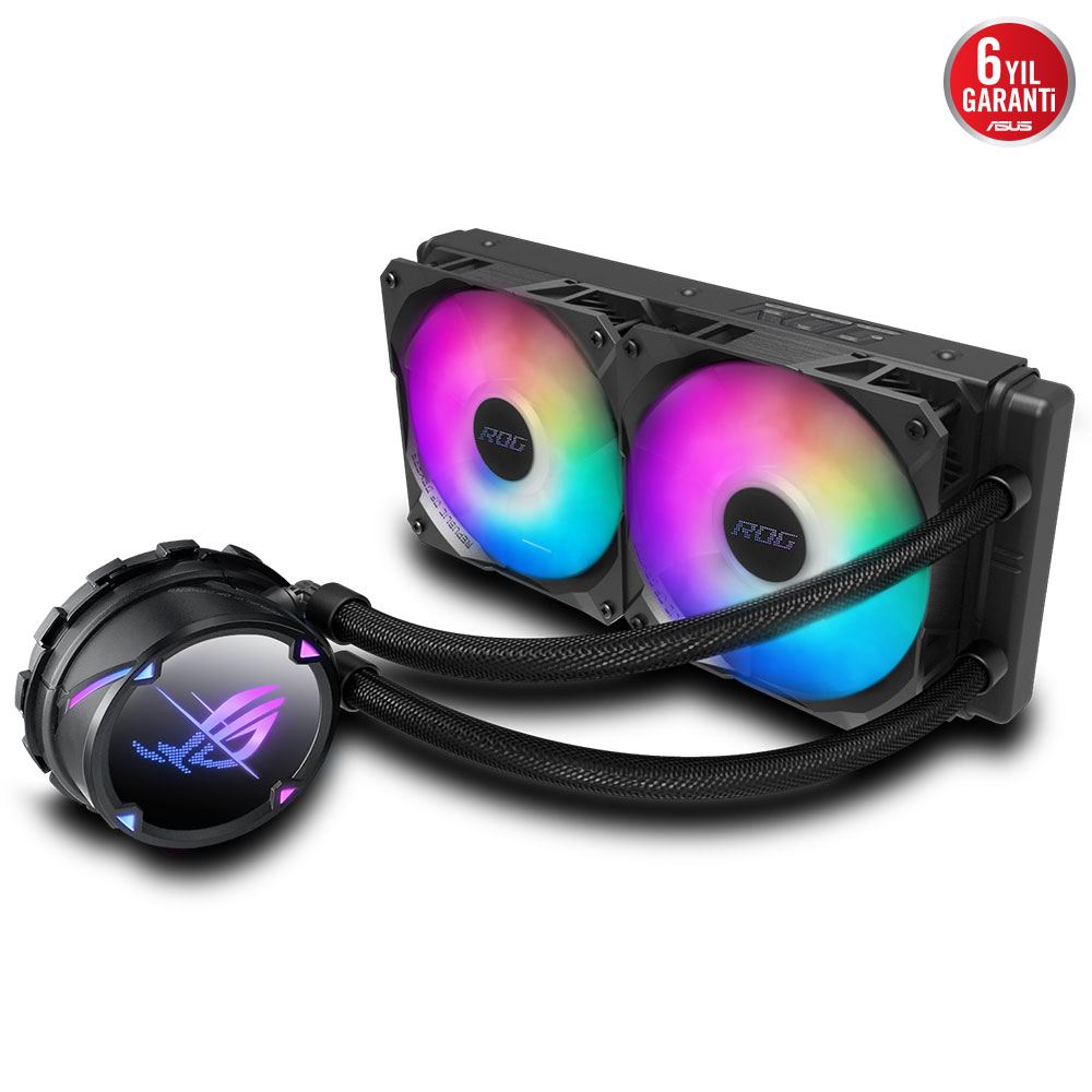 Asus Rog Strix LC II 240 ARGB Aura Sync 120mm*2 Adreslenebilir RGB Fan CPU Sıvı Soğutucu V3