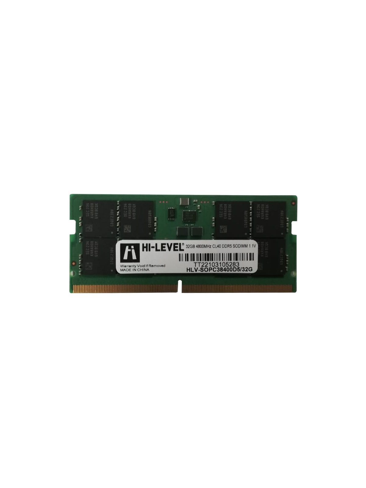 Hi-Level 32 GB 4800 MHz DDR5 CL40 HLV-SOPC38400D5/32G Ram
