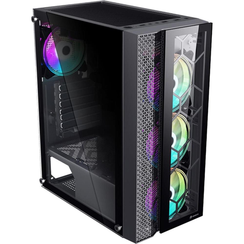 GameBooster GB-F3105B USB 3.0  ATX Mesh 4 RGB Fan Siyah Gaming Kasa