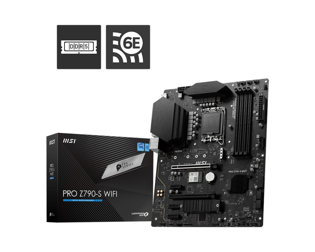 MSI MB Pro Z790-S Wifi Intel LGA1700 DDR5 6600(OC) ATX Anakart