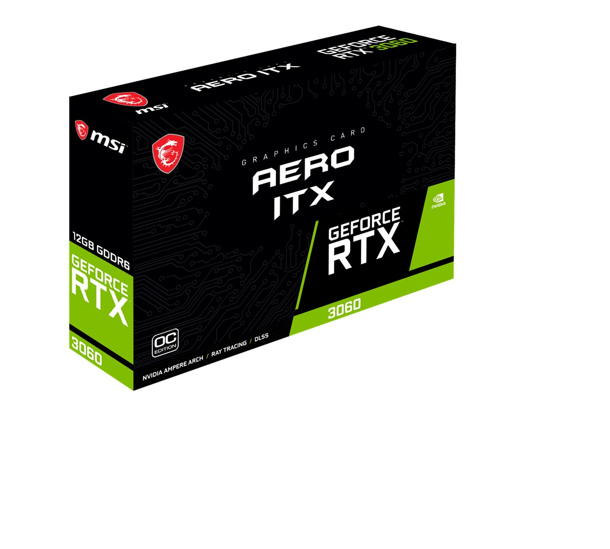 Msı Vga Geforce Rtx 3060 Aero Itx 12g Oc Rtx3060 12gb Gddr6 192b