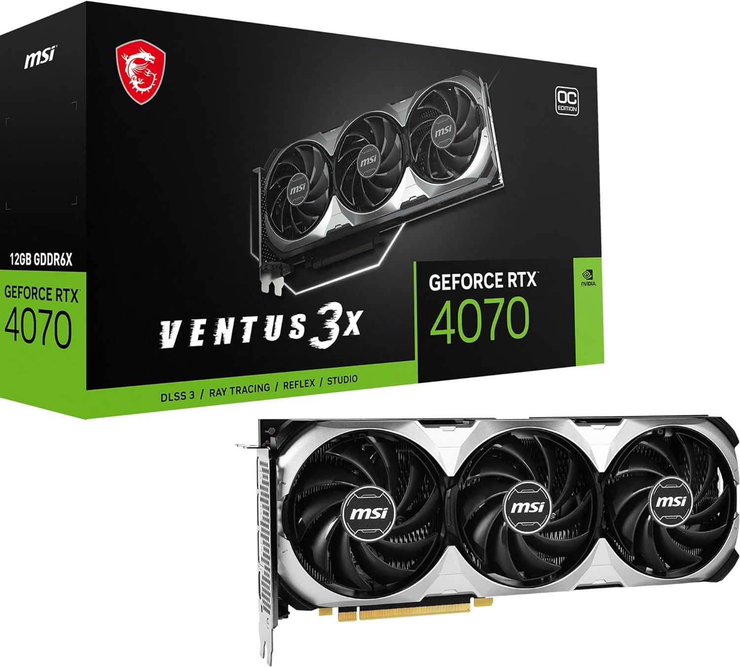 MSI RTX 4070 Super 12G Ventus 3X OC RTX4070S 12GB GDDR6X 192Bit Ekran Kartı