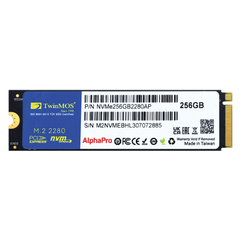TwinMOS NVME256GB2280AP 3600-3250 MB/s TLC 3DNAND 256 GB M.2 SSD