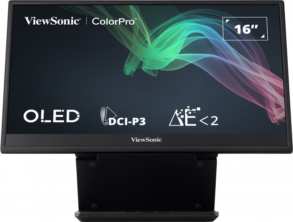 Vıewsonıc VP16-Oled Profesyonel Monıtor 15,6 1ms 60Hz OLED 1920x1080 Fhd 400 Hdmı Usb Type C DCI-P3 Pantone 16:9 1M:1 1.07B Hoparlor 3 Kenar Cercevesız Kalıbrasyon Flıcker Free Mavı Isık Fıltresı Tılt YUKSEKLIK AYARI ENERGY STAR EPEAT