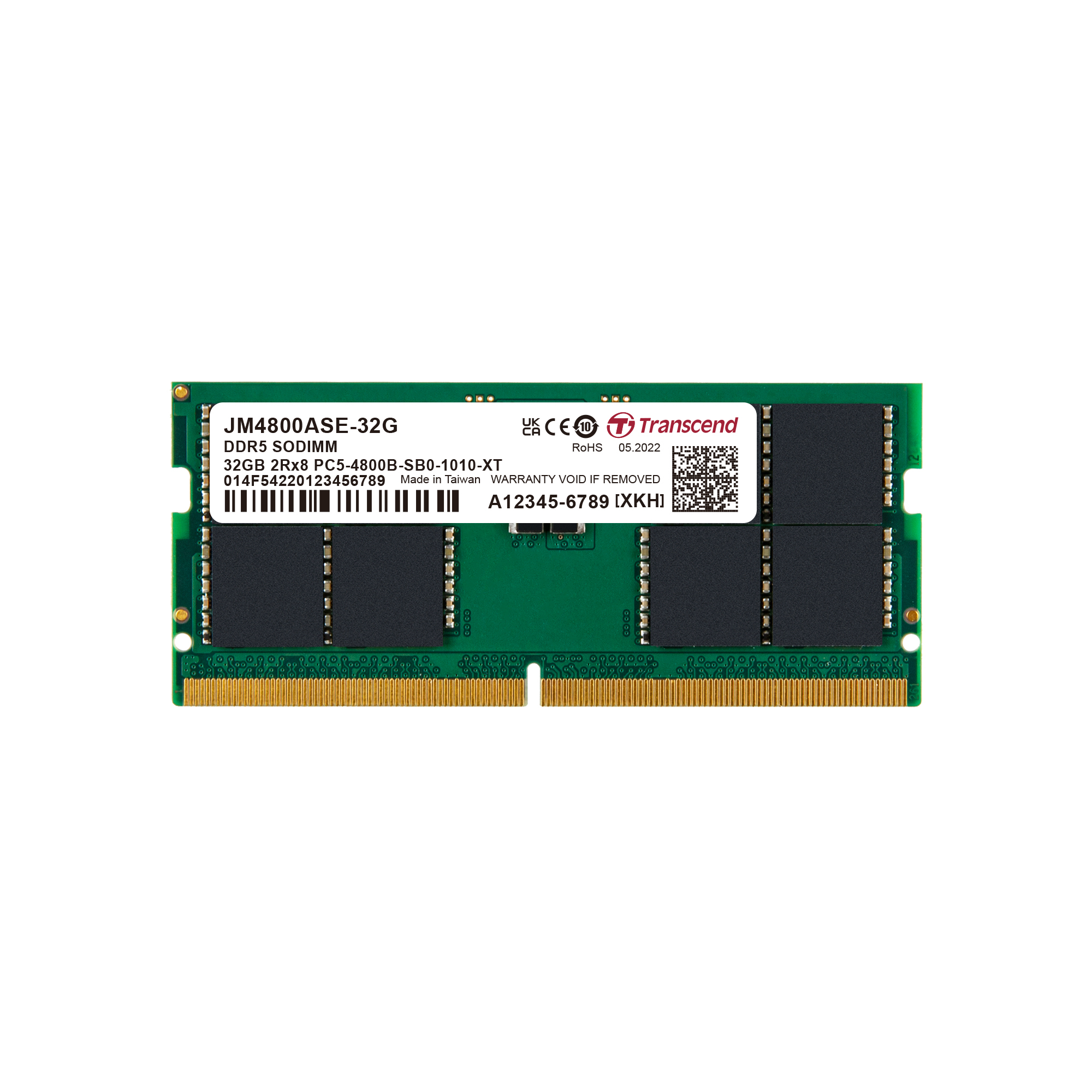 Transcend 32 GB 4800MHz CL40 SODIMM JM4800ASE-32G DDR5 Ram