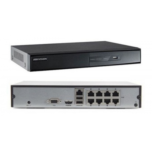 Hıkvıosn DS-7108NI-Q1/8P/M 8Kanal PoE 4Mpix H265+ 1 HDD Desteği 1520P Kayıt 60Mbps Bant Genişliği Metal Kasa