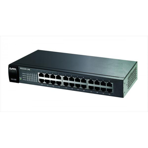 ZyXEL ES1100-24E 24 Port MegaBit Yönetilmez Fast-Ethernet Sessiz Switch