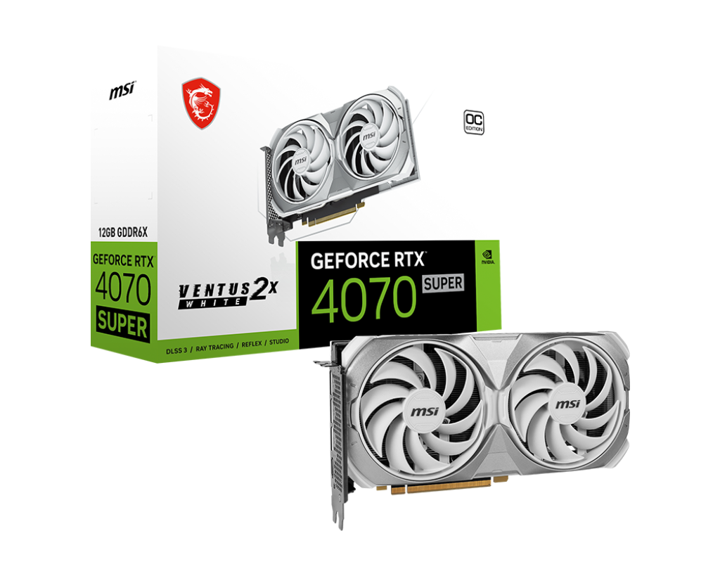 Msi White Geforce RTX 4070 Super Ventus 2X 12G OC