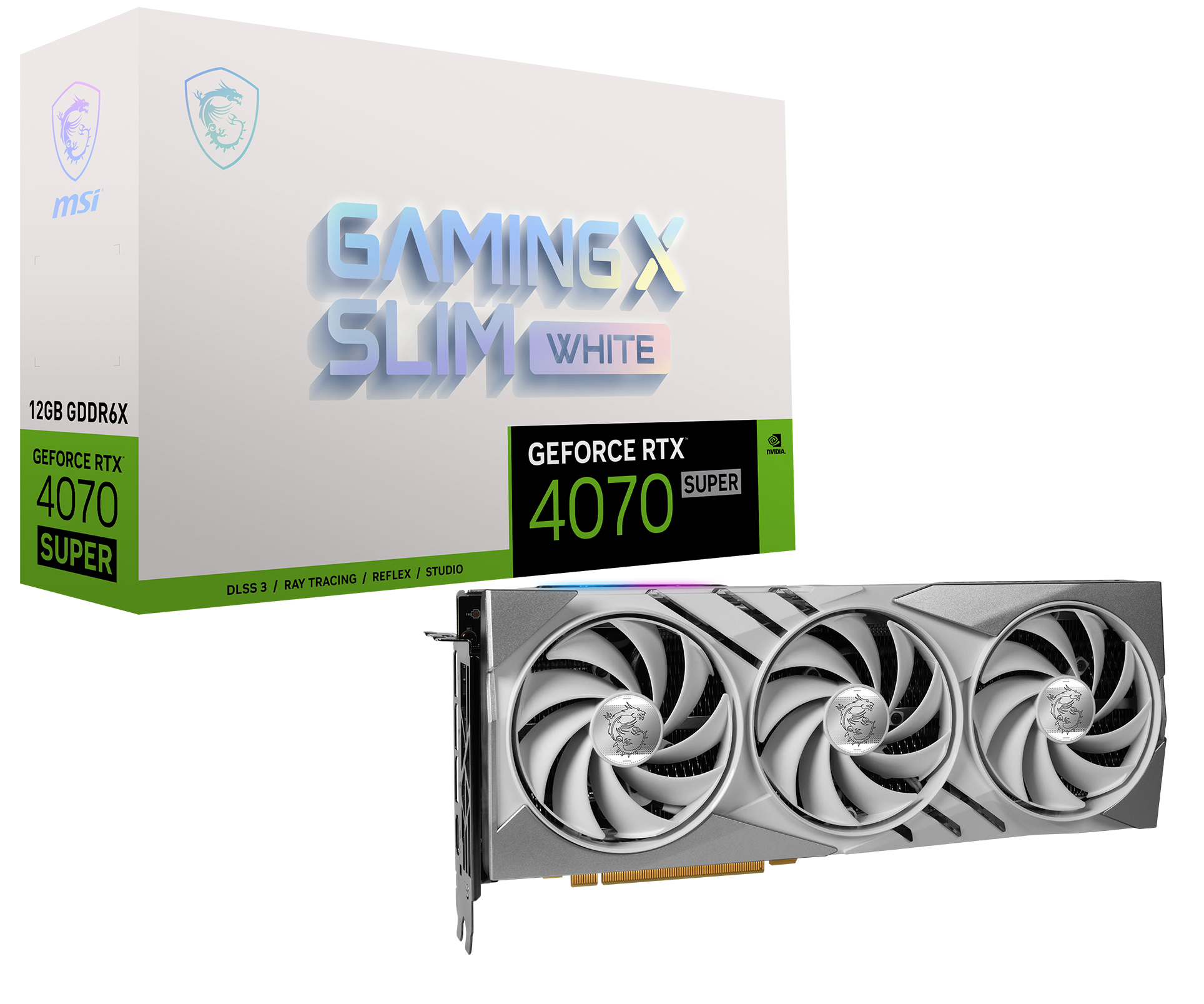 MSI RTX 4070 Super 12G Gaming X Slim White RTX4070S 12GB GDDR6X 192Bit Gaming Ekran Kartı