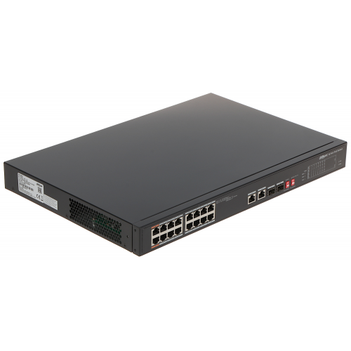 Dahua PFS3218-16ET-135 16 Port Megabit+2 Port SFP +2 Port GigaBit Uplink Yönetilemez Rack Mount Switch