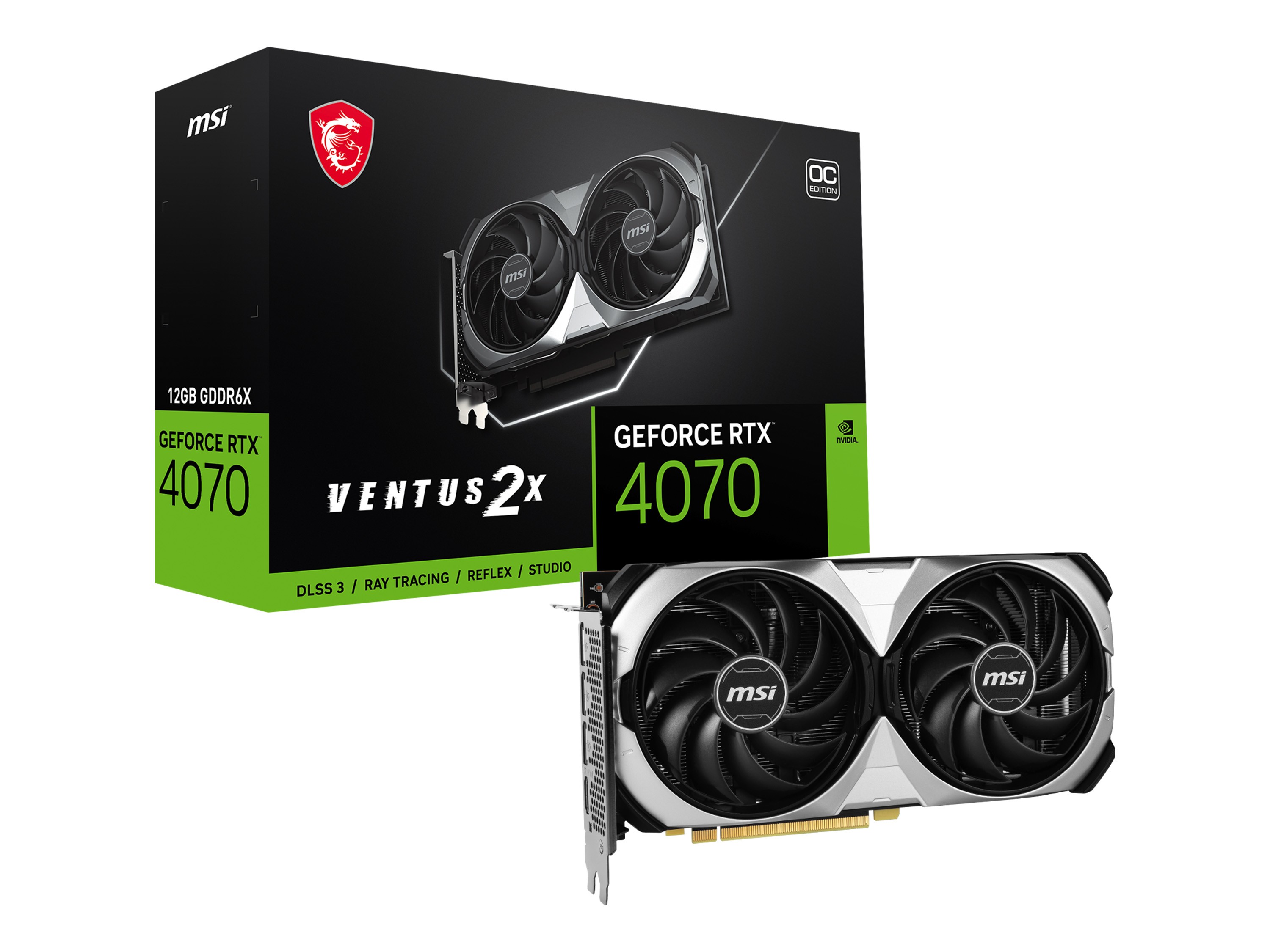 MSI RTX 4070 Ventus 2X 12G OC 192 Bit GDDR6X 12 GB Ekran Kartı