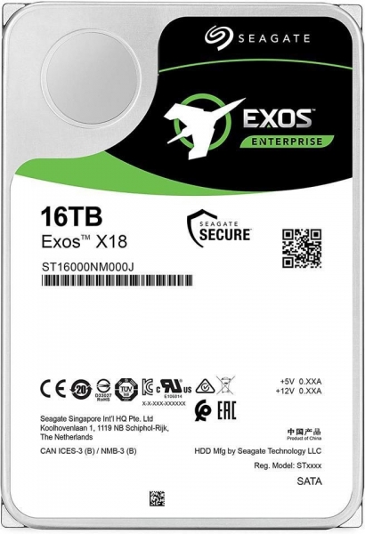 Seagate Exos 16TB ST16000NM000J SATA 3.0 7200 RPM 3.5  Harddisk