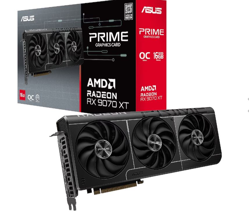 Asus Prime RX9070XT-O16G AMD Radeon RX 9070 XT 16GB GDDR6-256bit OC Ekran Kartı