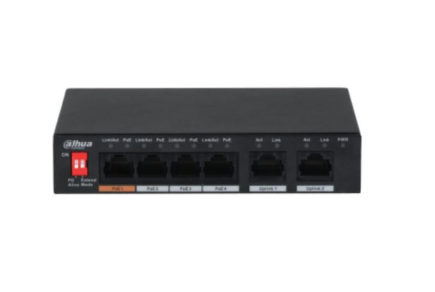 Dahua PFS3006-4GT-60 4 Port 10/100/1000 Mbps Gigabit PoE Switch