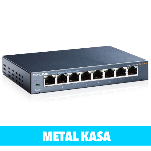 Tp-Lınk OMADA TL-SG108 8 Port GigaBit Metal Kasa Yönetilemez Masaüstü Switch
