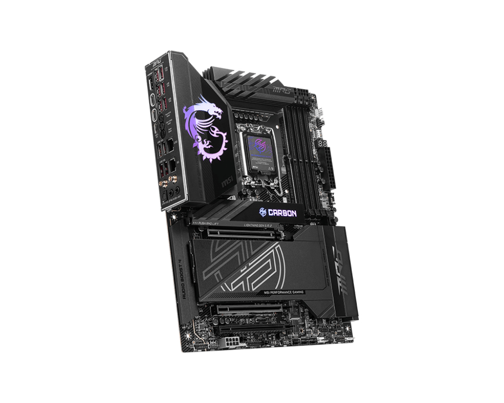 MSI Mpg Z890 Carbon Wi-Fi Intel LGA1851 DDR5 9200MHz 5xM.2 ATX Anakart