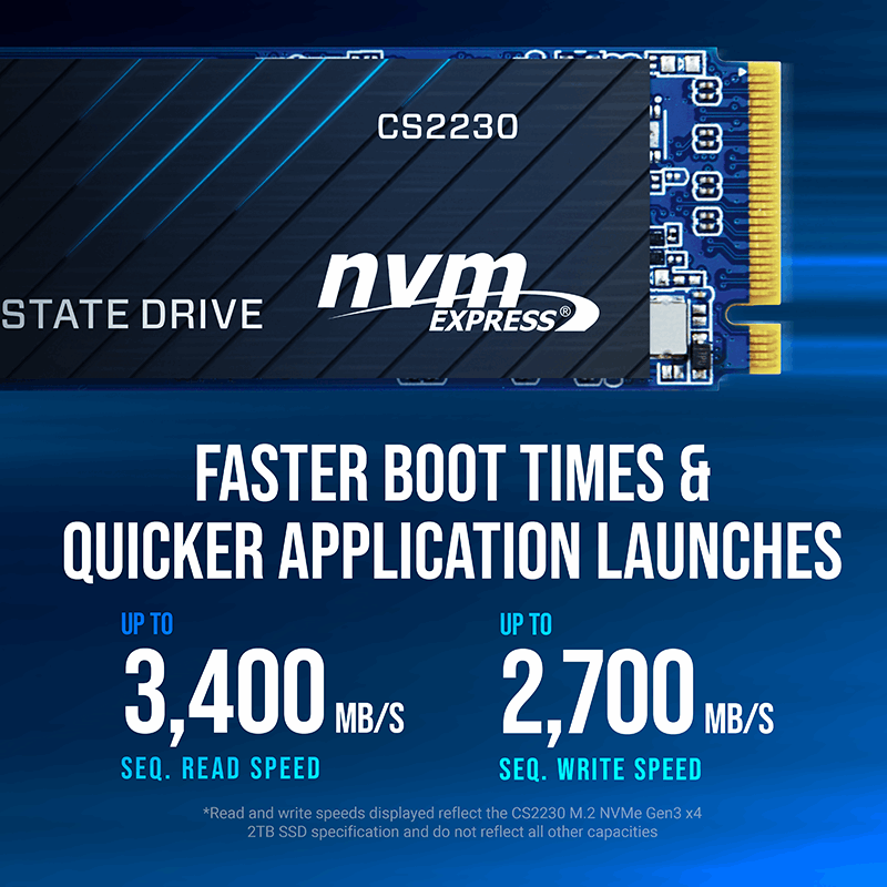 PNY CS2230 2TB 3300/2600 NVMe PCIe M.2 SSD (M280CS2230-2TB-RB)