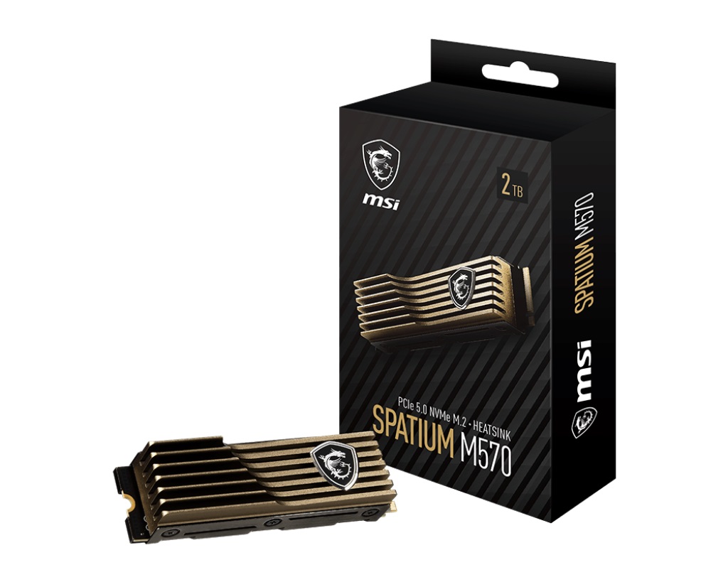 MSI Spatium M570 PCle 5.0 NVMe M.2 2TB 10000/9500Mbs SSD
