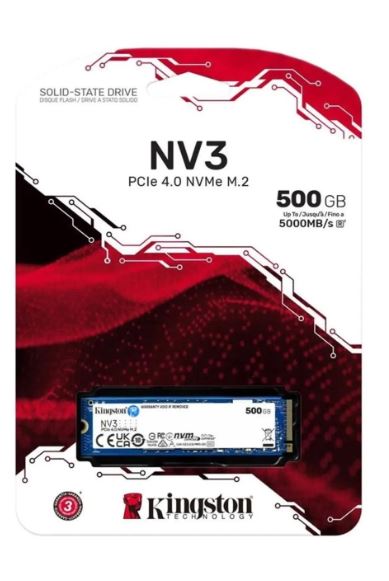 Kingston NV3 SNV3S/500G 500Gb 5000/3000Mb/s M.2 NVMe SSD Disk