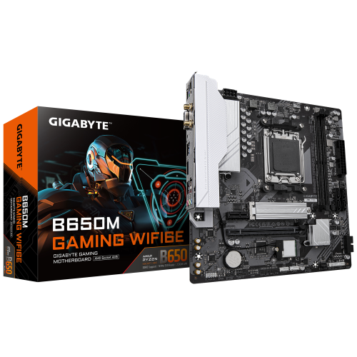 Gigabyte B650M Gaming WiFi6E AM5 DDR5 6400Mhz M.2 Bluetooth mATX Anakart