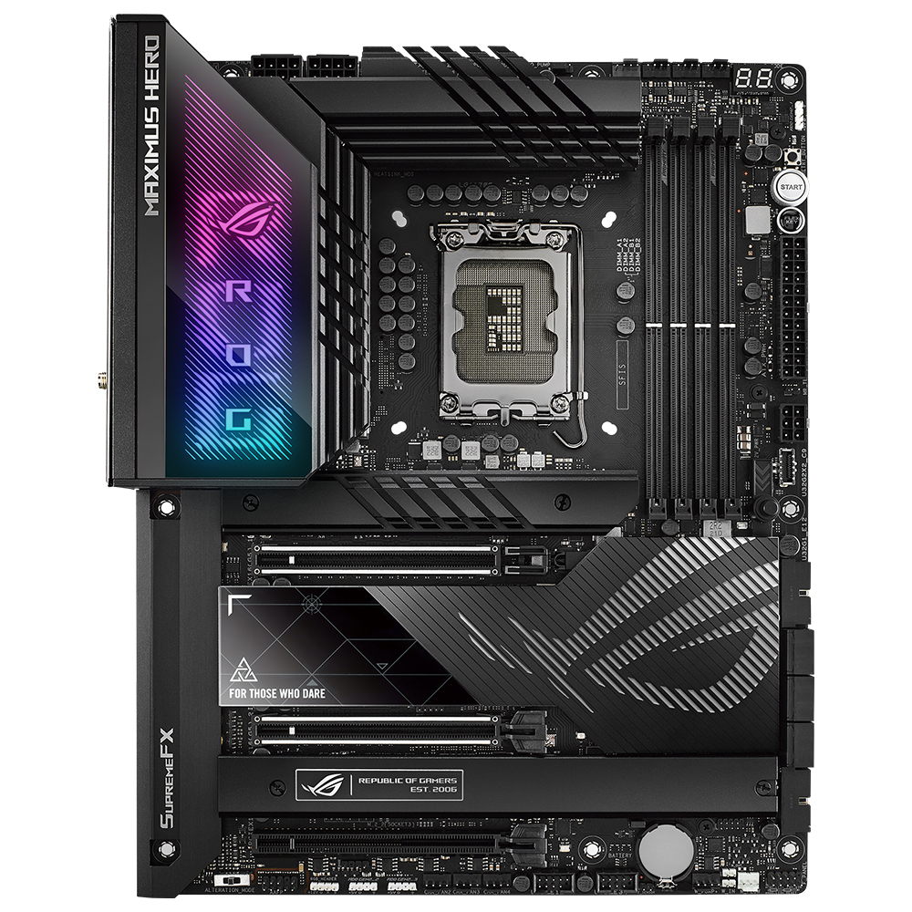 ASUS ROG MAXIMUS Z790 HERO BTF Intel Z790 LGA1700 DDR5 8000Mhz 2xUSB4Thunderbolt HDMI 5xM2 USB3.2 WiFi 7 + BT Aura RGB 2.5Gbit LAN ATX Anakart