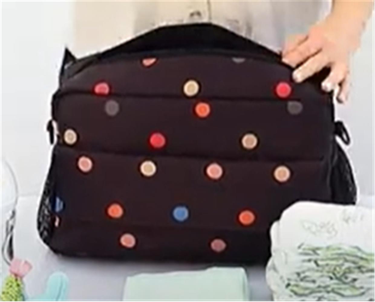 Boubou BSO-1001 Bebek Arabası Siyah Puantiyeli Organizer Çanta