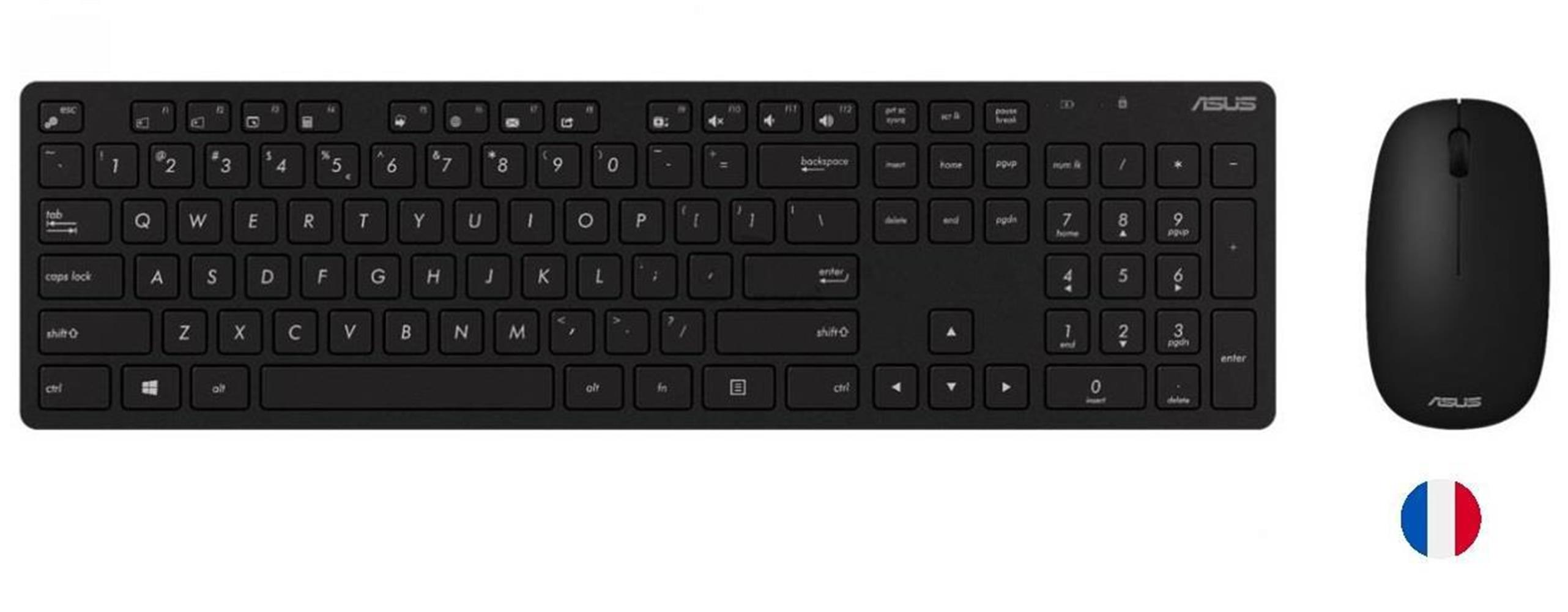 Asus W5000 Fransızca Siyah Kablsouz Klavye Mouse Set