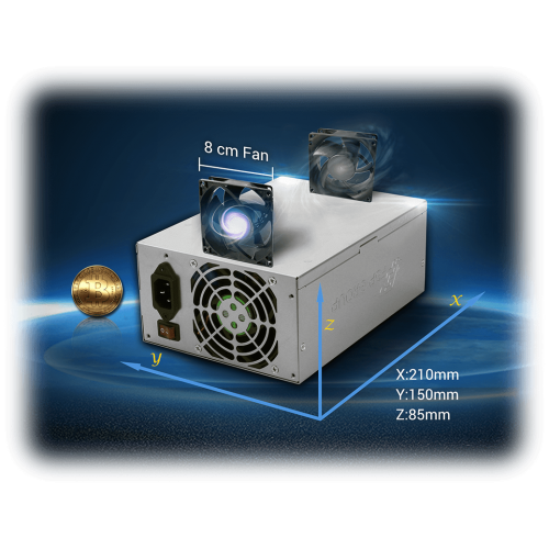 FSP Cannon Top 1600Watt ATX12 v2.4 Aktif PFC Mining İçin Özel Power Supply (FSP1600-55YD)