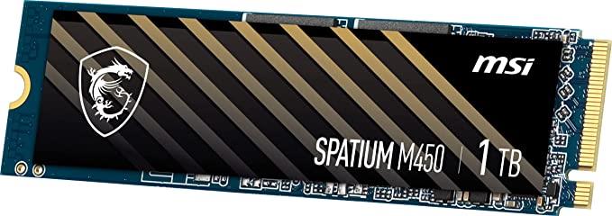 MSI Spatium M461 1TB PCIe 4.0 NVMe M.2 Ssd
