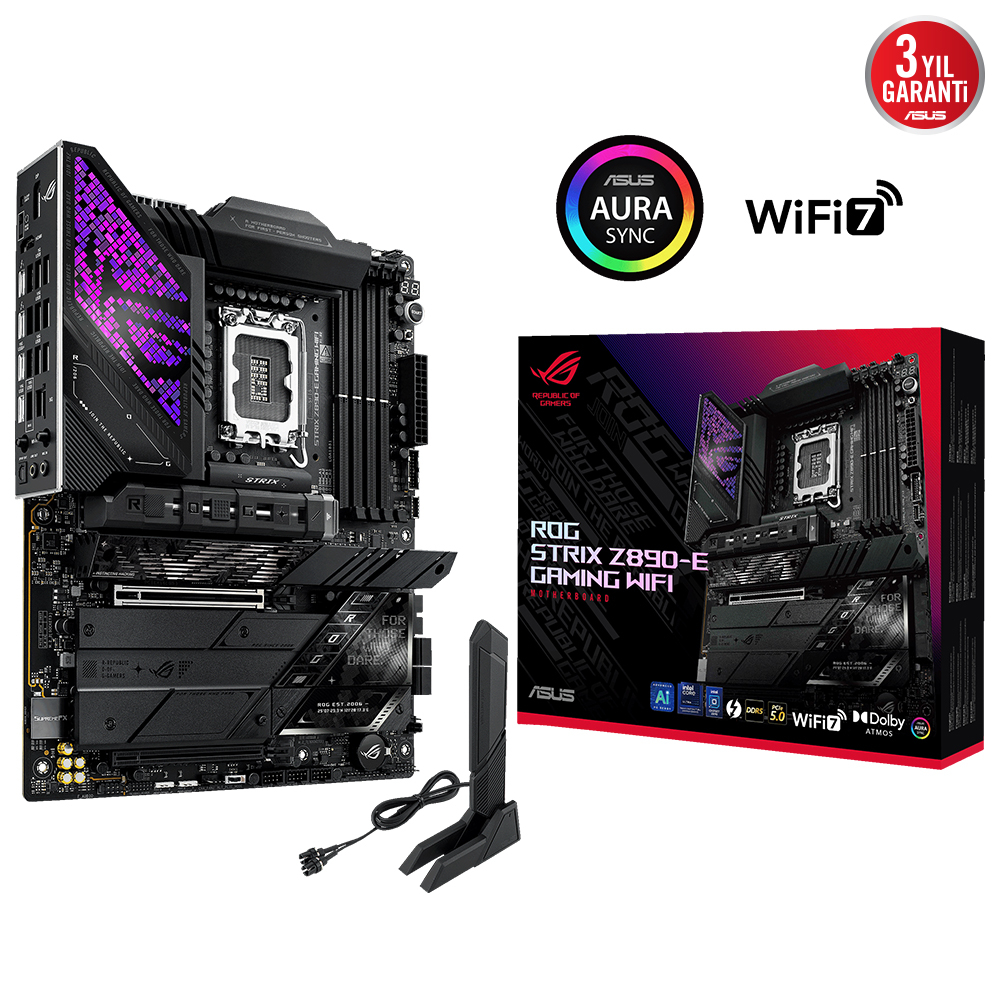 Asus Rog Strix Z890-E Gaming Wifi DDR5 7XM2 Usb 3.2 Rgb LAN Atx Anakart