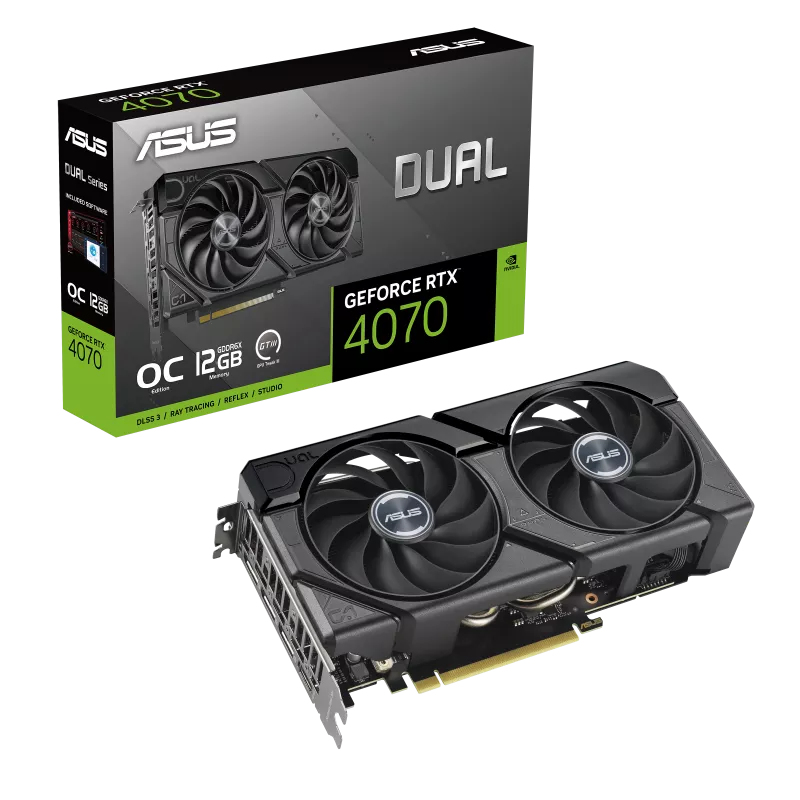 Asus RTX 4070 DUAL-RTX4070-O12G-EVO 12GB GDDR6X 192bit OC HDMI 3xDP DLSS3 Ekran Kartı
