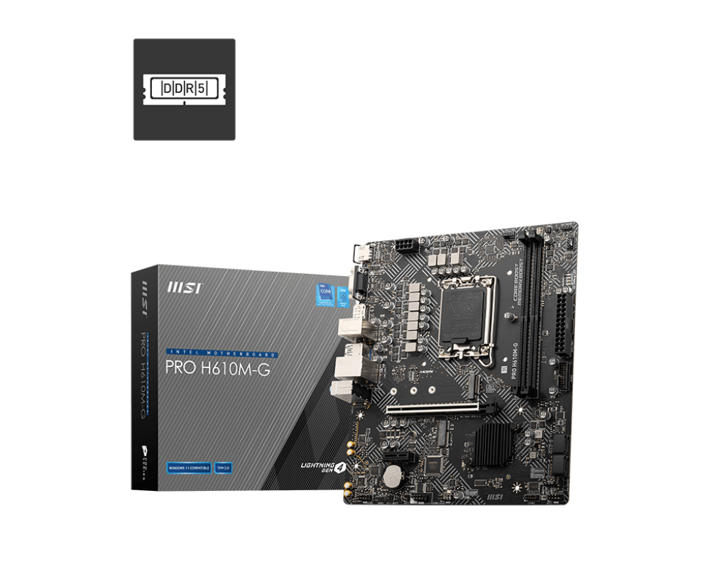 MSI Pro H610M-G DDR5 Intel LGA1700 Micro ATX Anakart