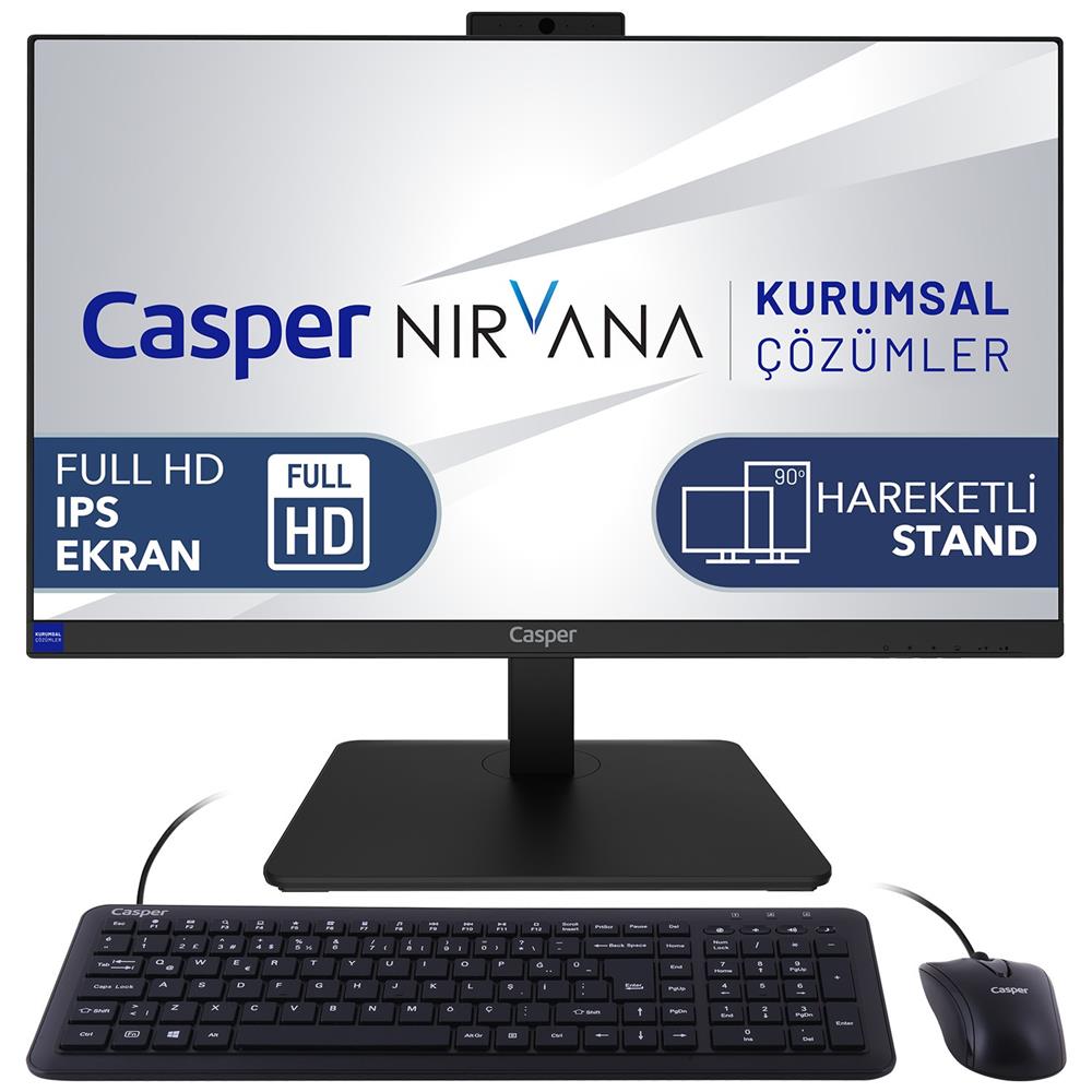 Casper Nirvana One A70.1235-BV00X-V i5 1235U 16GB 500GB M2 SSD Dos 23.8" FHD Pivot Wifi All in One Bilgisayar