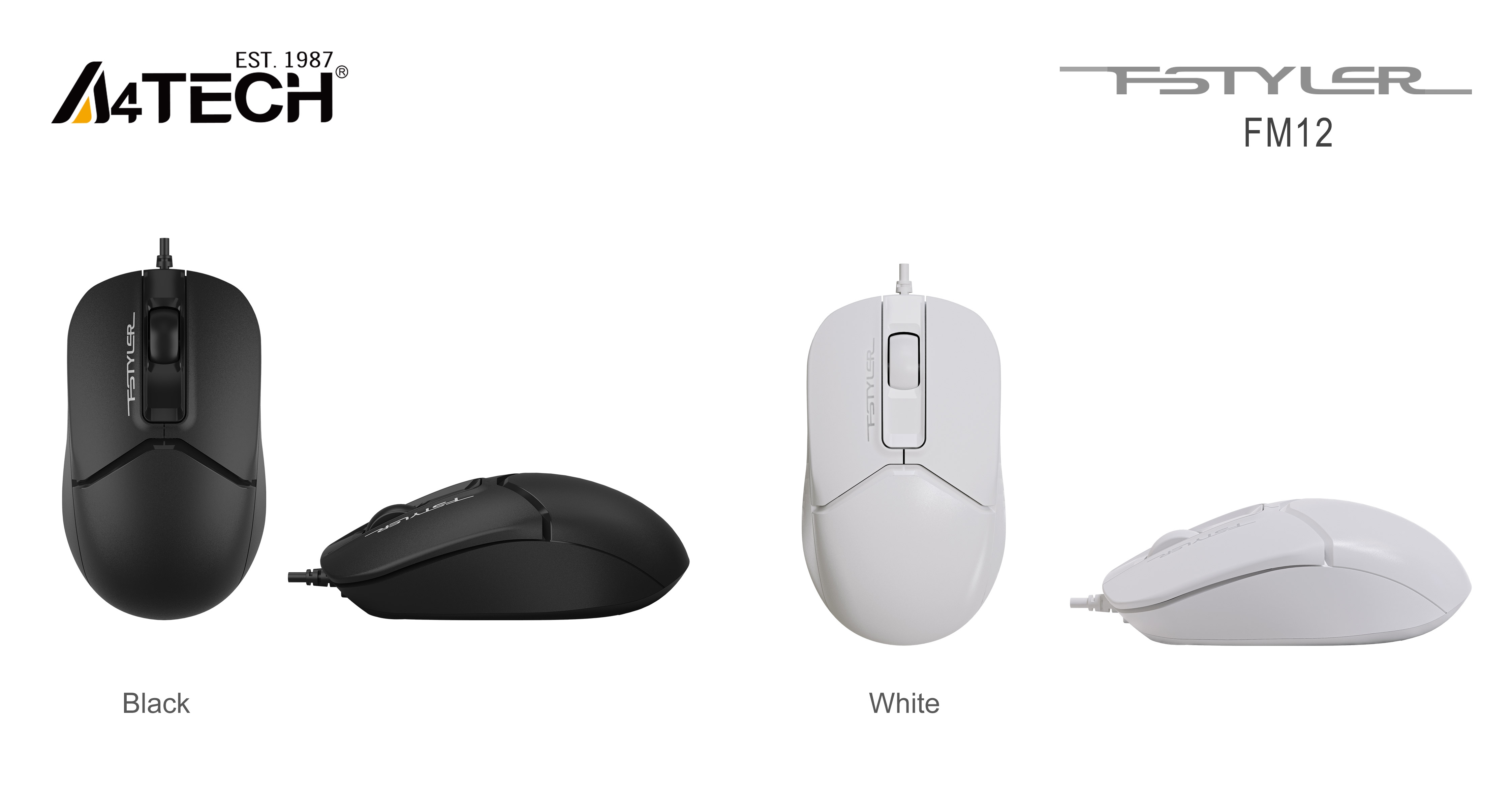 A4 Tech FM12 Optik Mouse Usb Beyaz 1200 Dpi