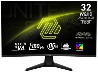 MSI Mag 31.5 32CQ6F Wide Quad HD 16:9 Rapid VA 180Hz 1ms Adaptive Sync Gaming Monitör