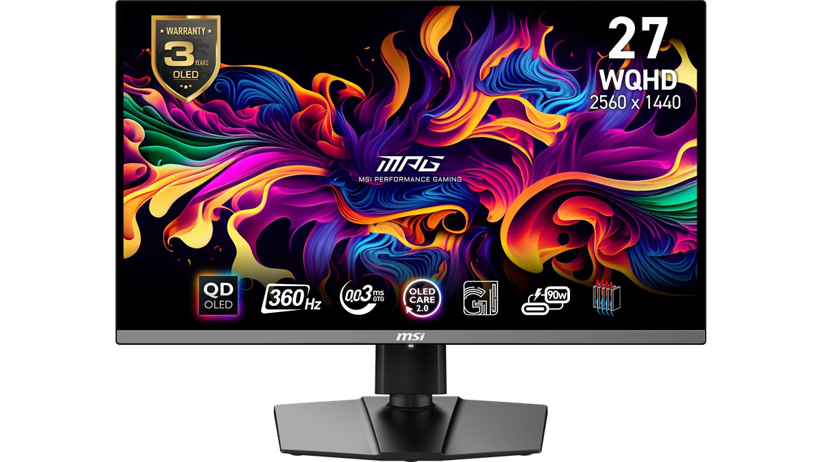 MSI MPG 271QRX 26.5 QD-OLED 360Hz 0.03ms Wide Quad High Definition Flat Adaptive Sync Gaming Monitör