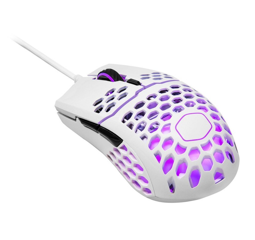 CM MasterMouse MM711 RGB Ultra Hafif 60gr Parlak Beyaz Optik Profesyonel Oyuncu Faresi