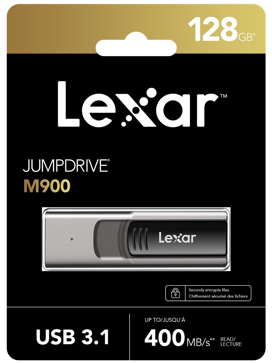 Lexar 128GB LJDM900128G-BNQNG JumDrive USB 3.1 M900 1284GB BLACK UP TO 400MB/S READ AND 90MB/S Wrıte Flash Disk