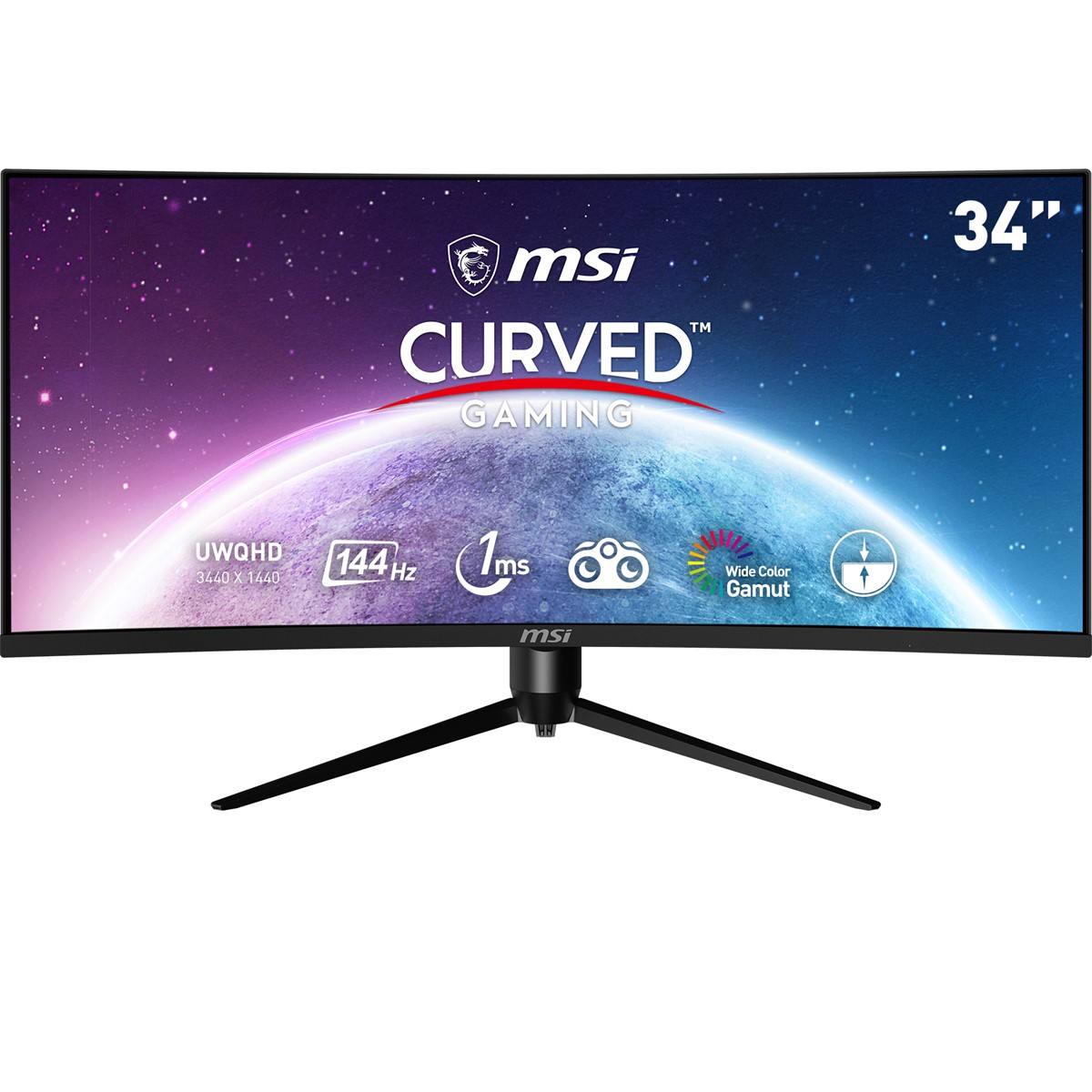 34 İnç MSI MAG342CQPV Curved 1500R VA 3440x1440 (UWQHD) 21:9 100Hz 1ms Adaptive Sync Gaming Monitor